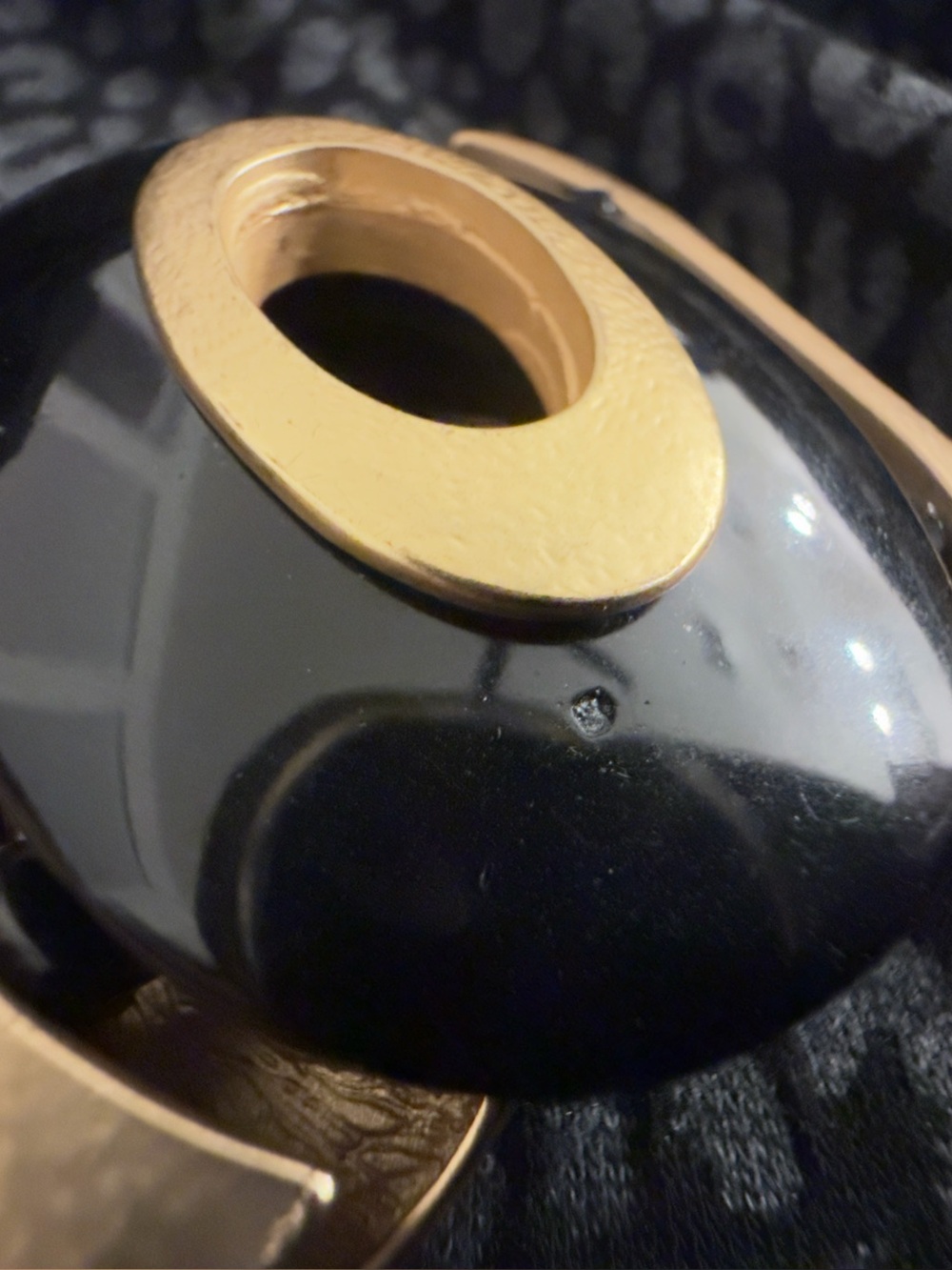 Chunky Black and Gold Bracelet - Picture 7 of 10